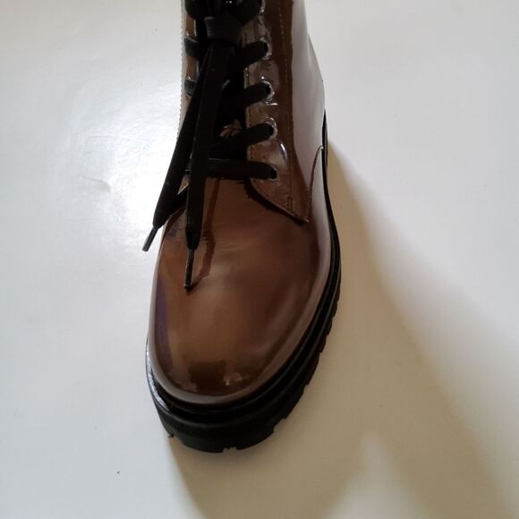 Thursday Boot Co. Olive Green Combat Boot in Patent Leather Size 7.5 New - Picture 6 of 10